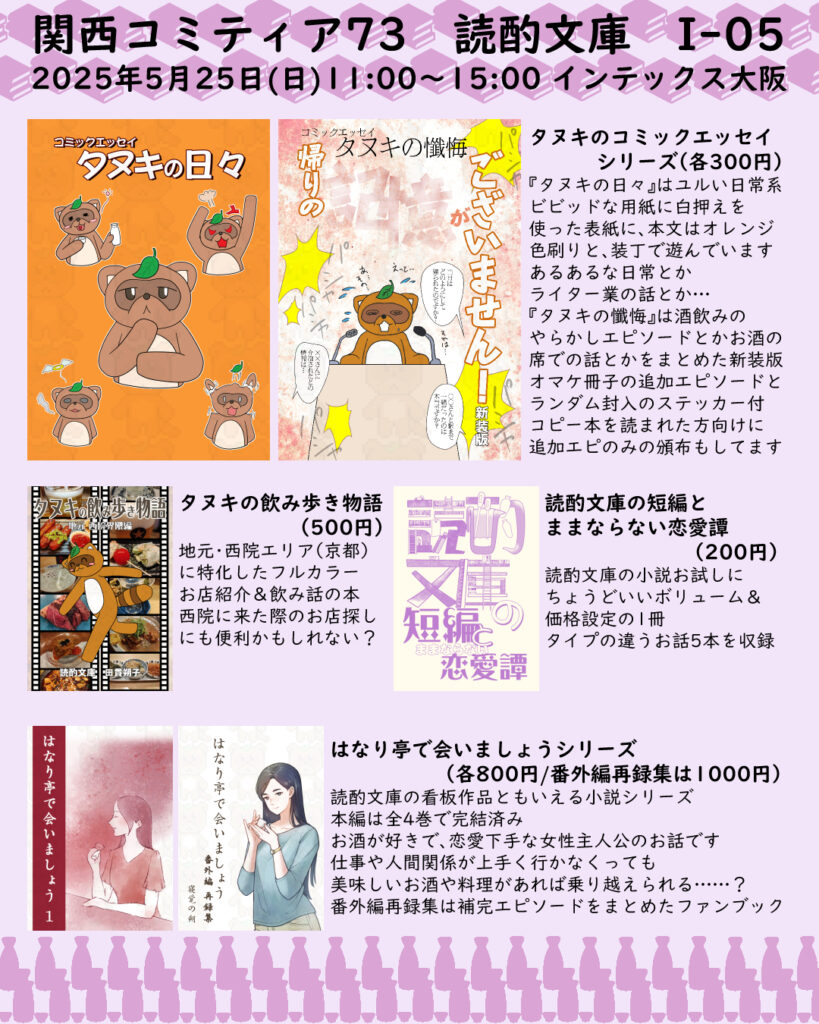 関西コミティア73の頒布物